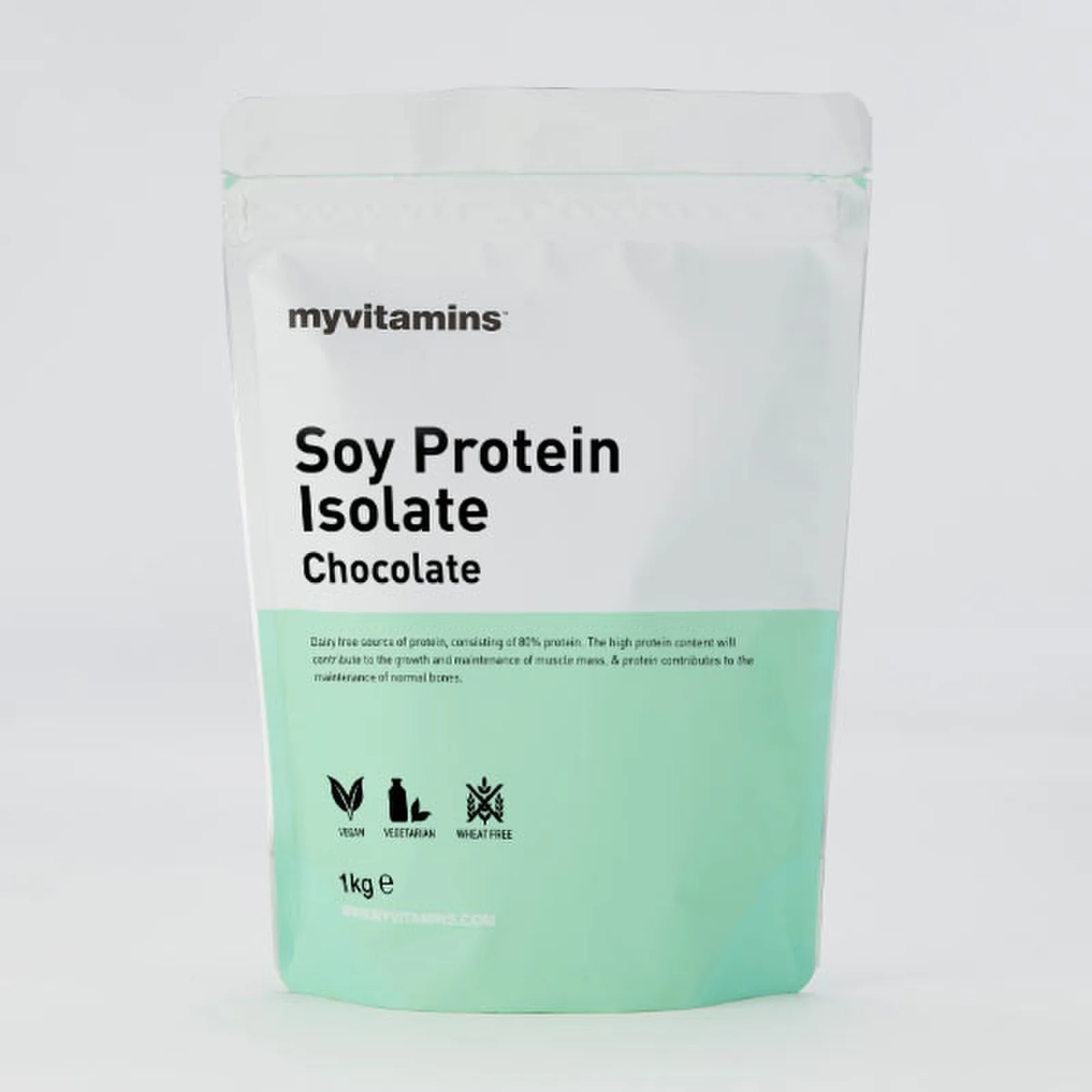 Soy Protein Isolate (Myvitamins) - 1kg - Pouch - Chocolate Image 1