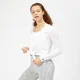 Twist Long Sleeve T-Shirt - White