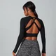 MP Women's Power Open Back Crop Top - Black