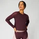 Metallic Long Sleeve Top — Malbec