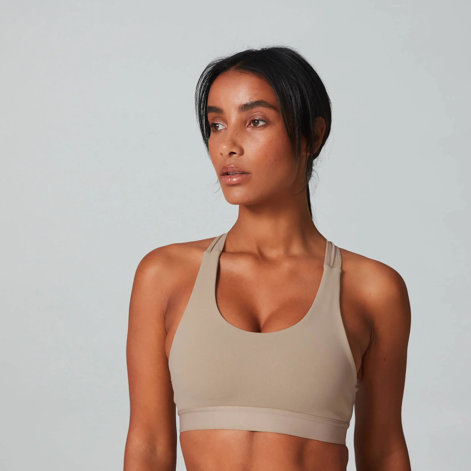 Power Cross Back Sports Bra - Sesame - XS Image 1