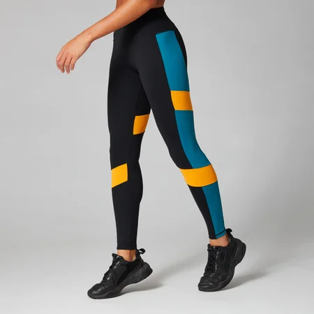 MP Women's Power Colour Block Leggings - Lagoon/Black