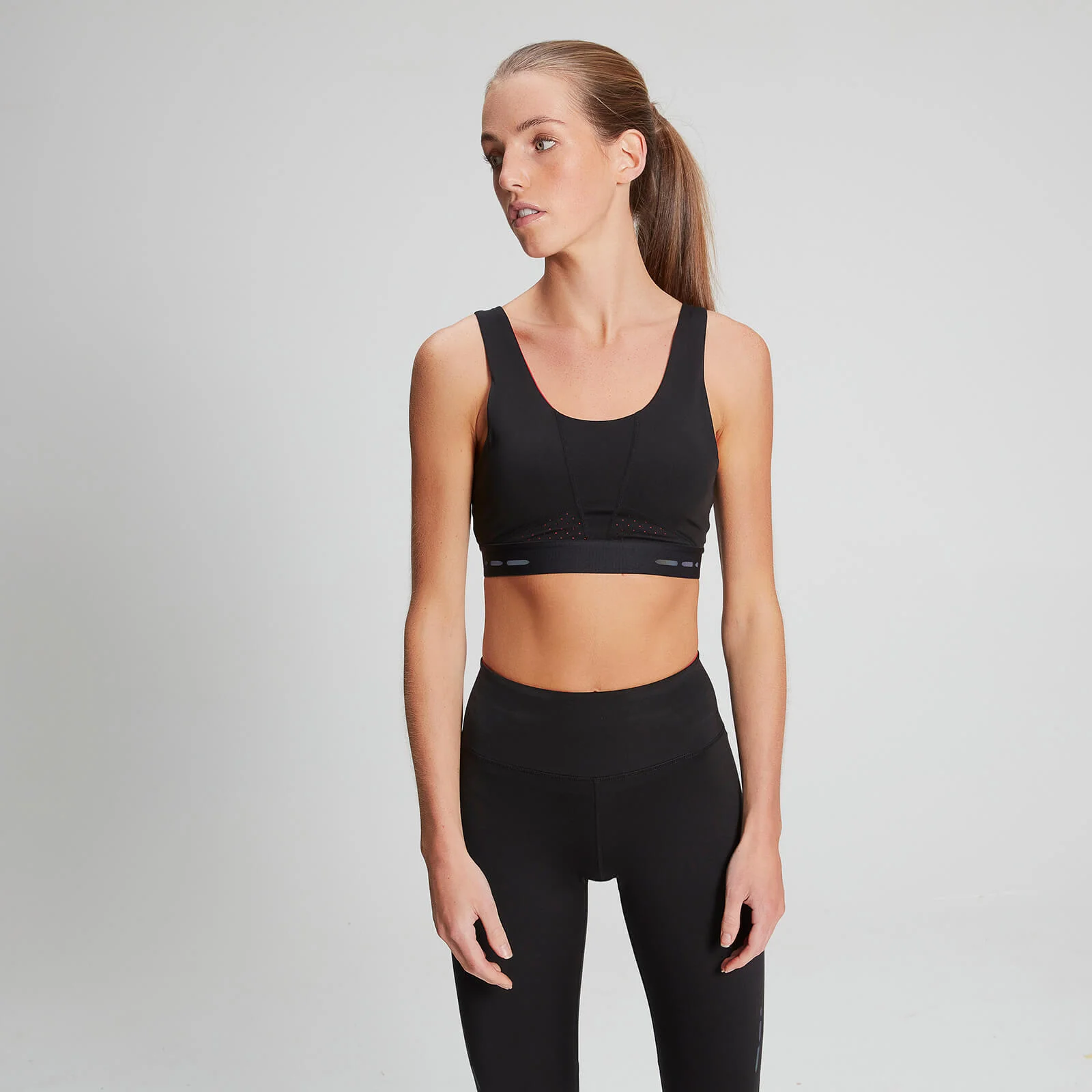 MP Women's Power Ultra Sports Bra - Black/Danger - XS Image 1