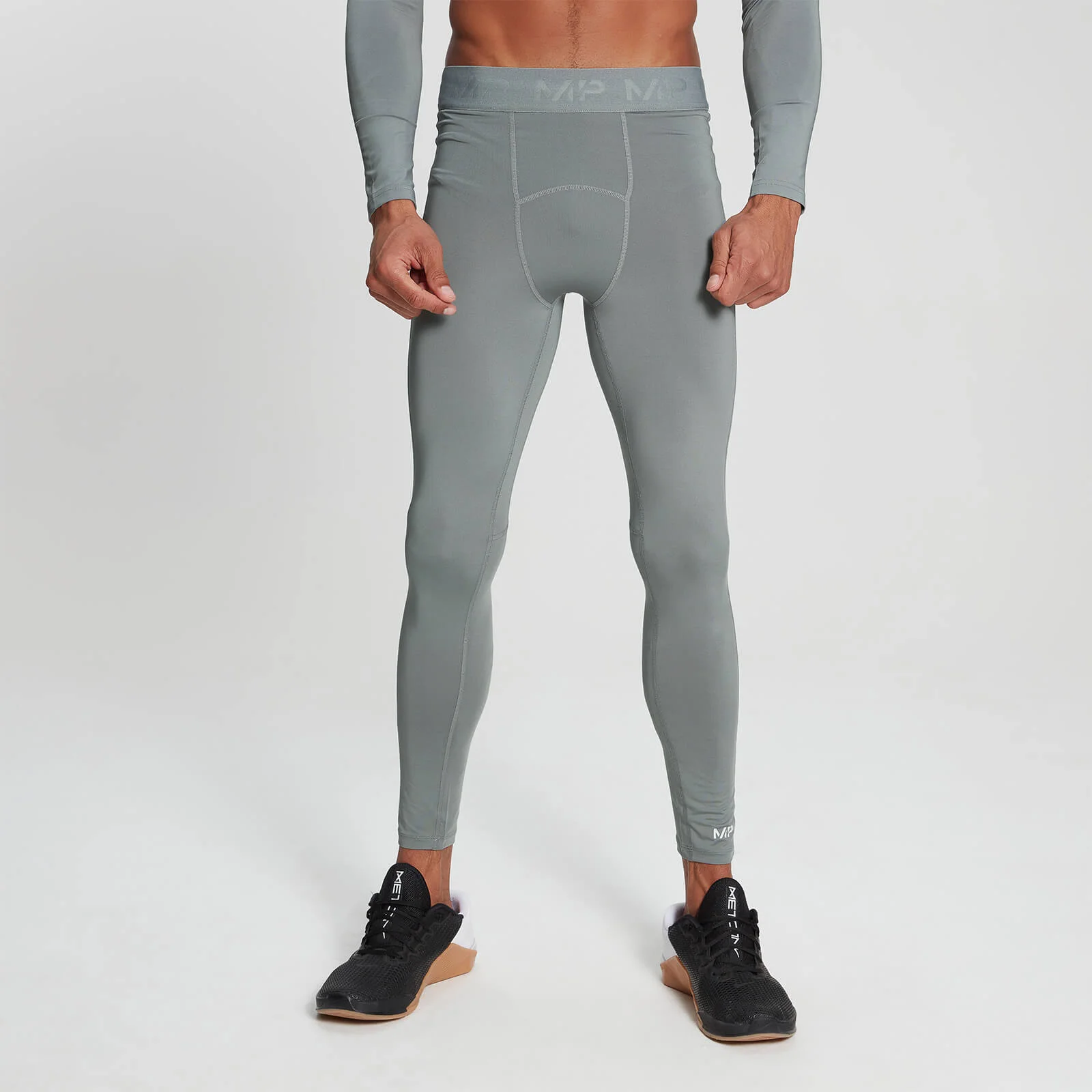 MP Men's Training Baselayer Leggings - Storm - XXS Image 1