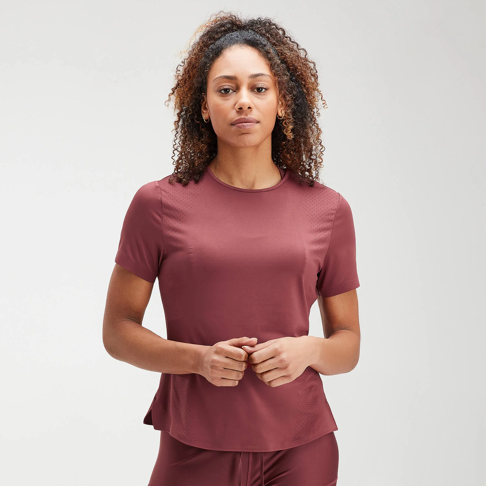 MP Women's Velocity Short Sleeve Top- Claret - XXS Image 1