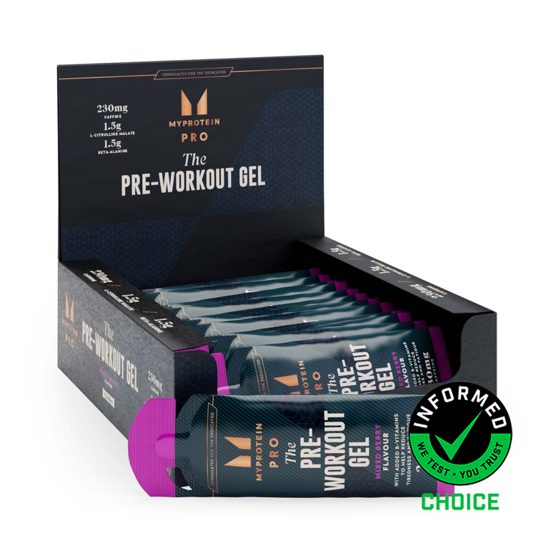 Pre-Workout Gel - 12 Pack - 12 x 50g - Mixed Berry