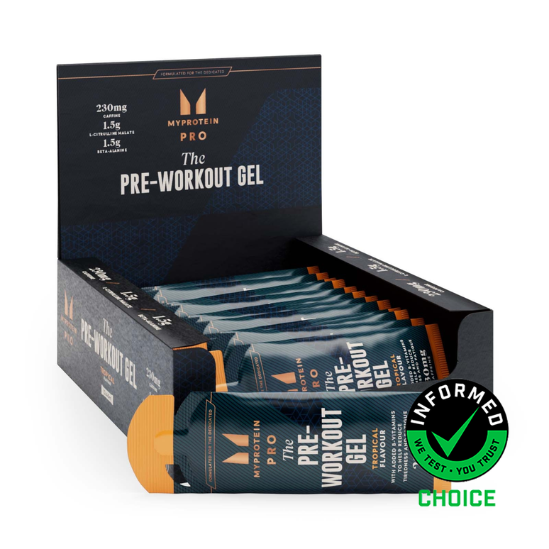 Pre-Workout Gel - 12 Pack - 12 x 50g - Tropical