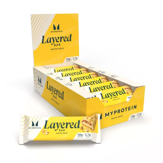 Layered Protein Bar - 12 x 60g - White Gold