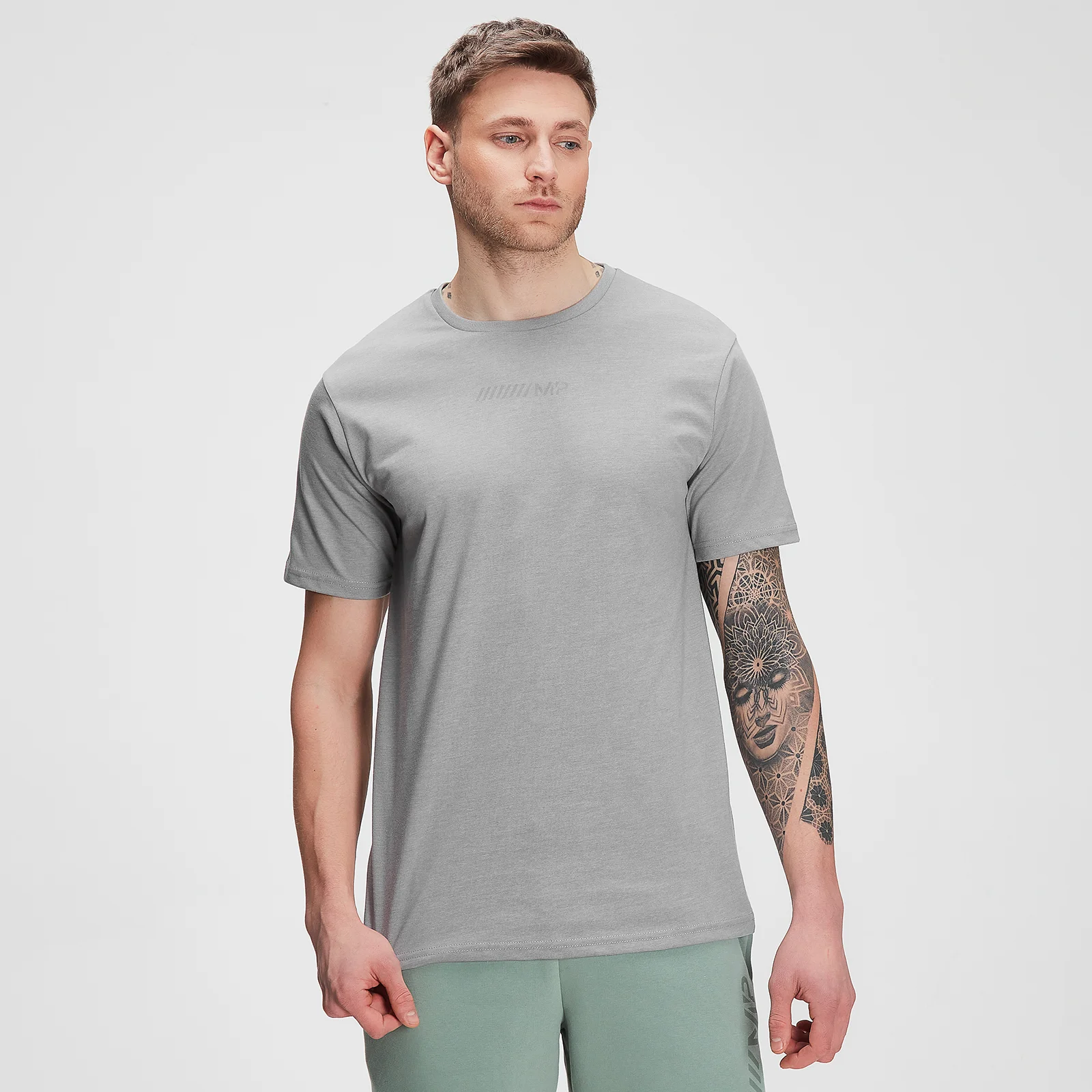 MP Men's Tonal Graphic Short Sleeve T-shirt – Storm Grey Marl - XXS Image 1