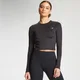 MP Women's Training Long Sleeve Crop Top - Black