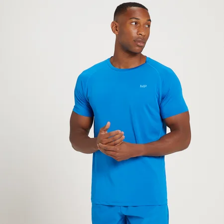 MP Men's Linear Mark Graphic Training Short Sleeve T-Shirt - True Blue