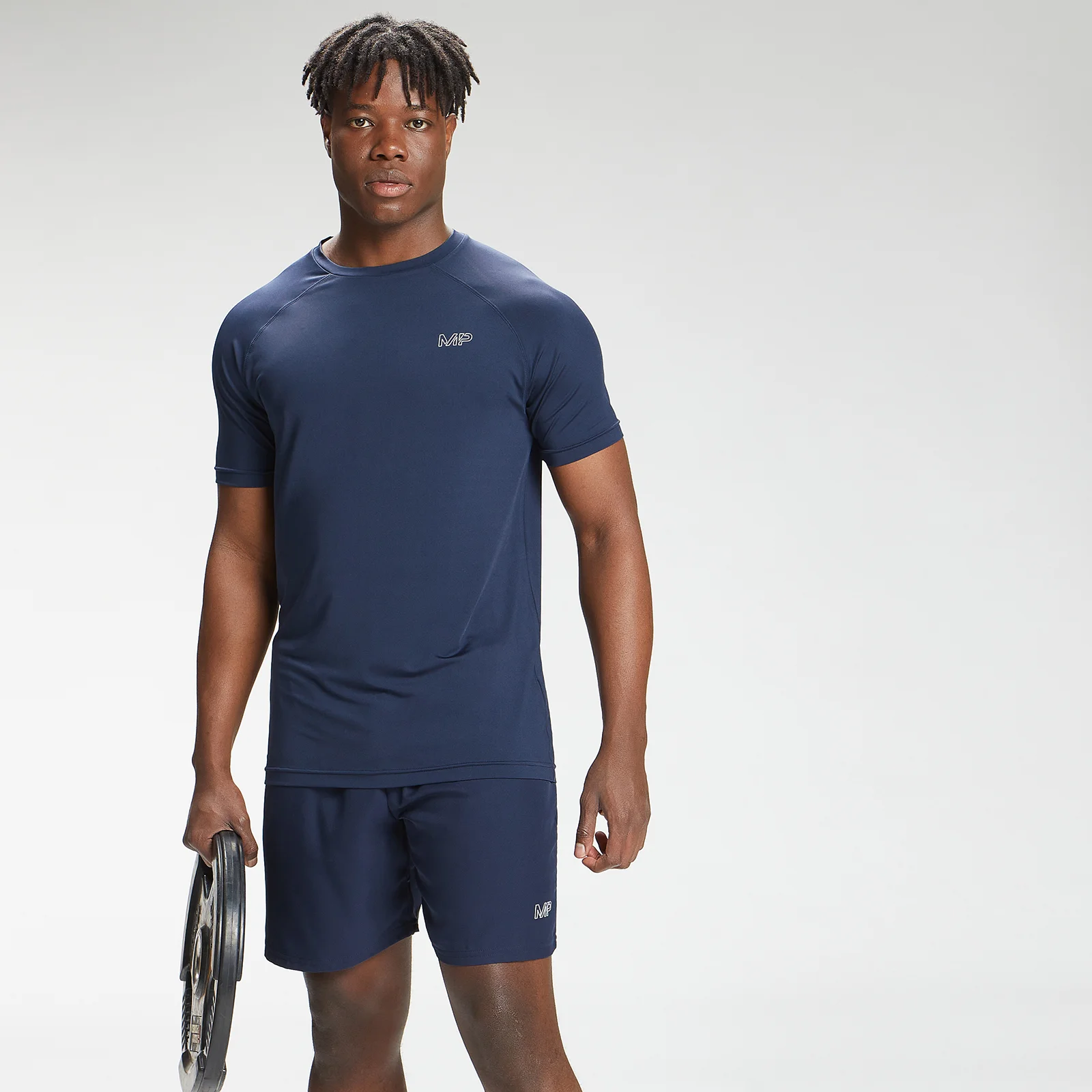 MP Men's Repeat Mark Graphic Training Short Sleeve T-Shirt - Petrol Blue - XXS Image 1