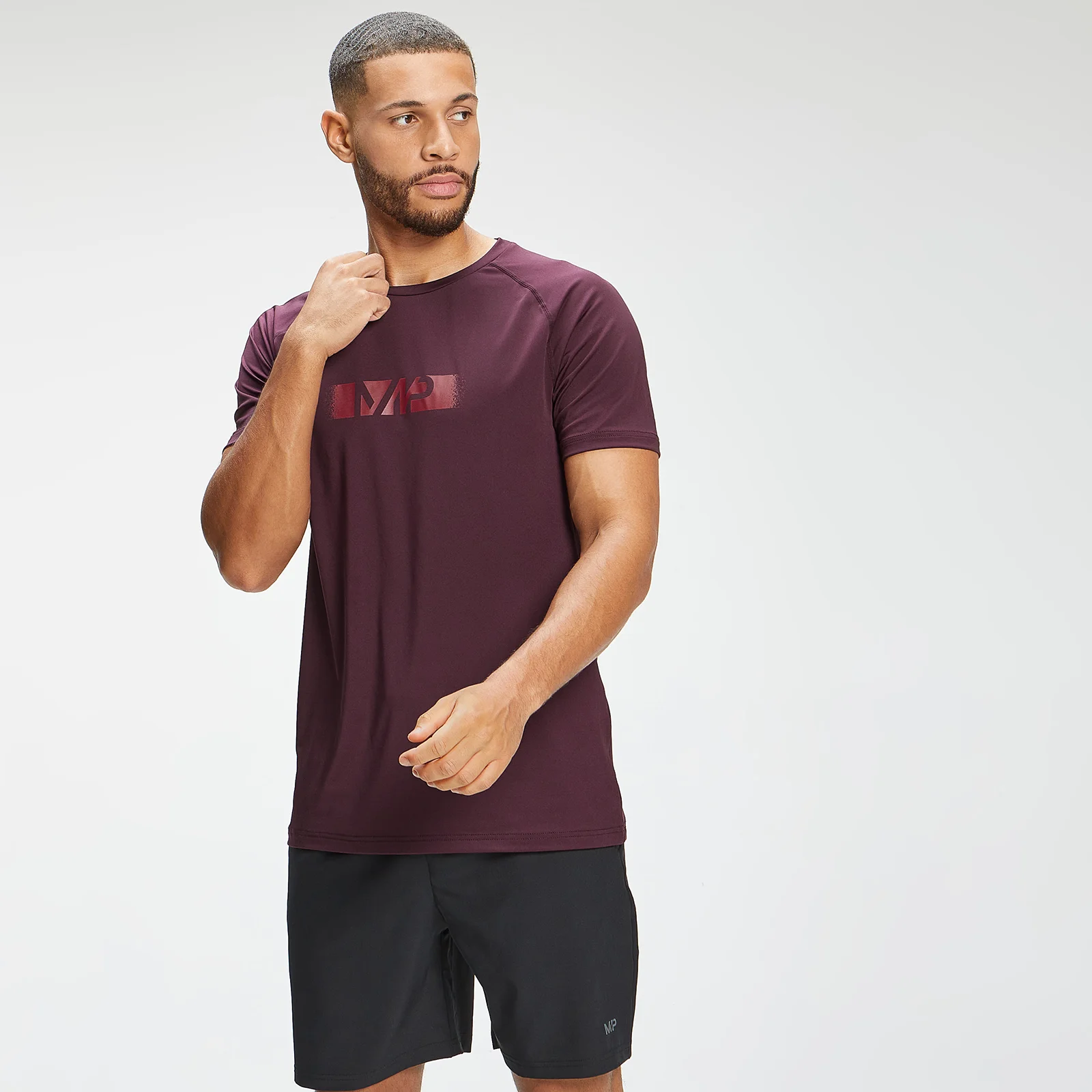 MP Men's Graffiti Graphic Training Short Sleeve T-Shirt - Port - L Image 1