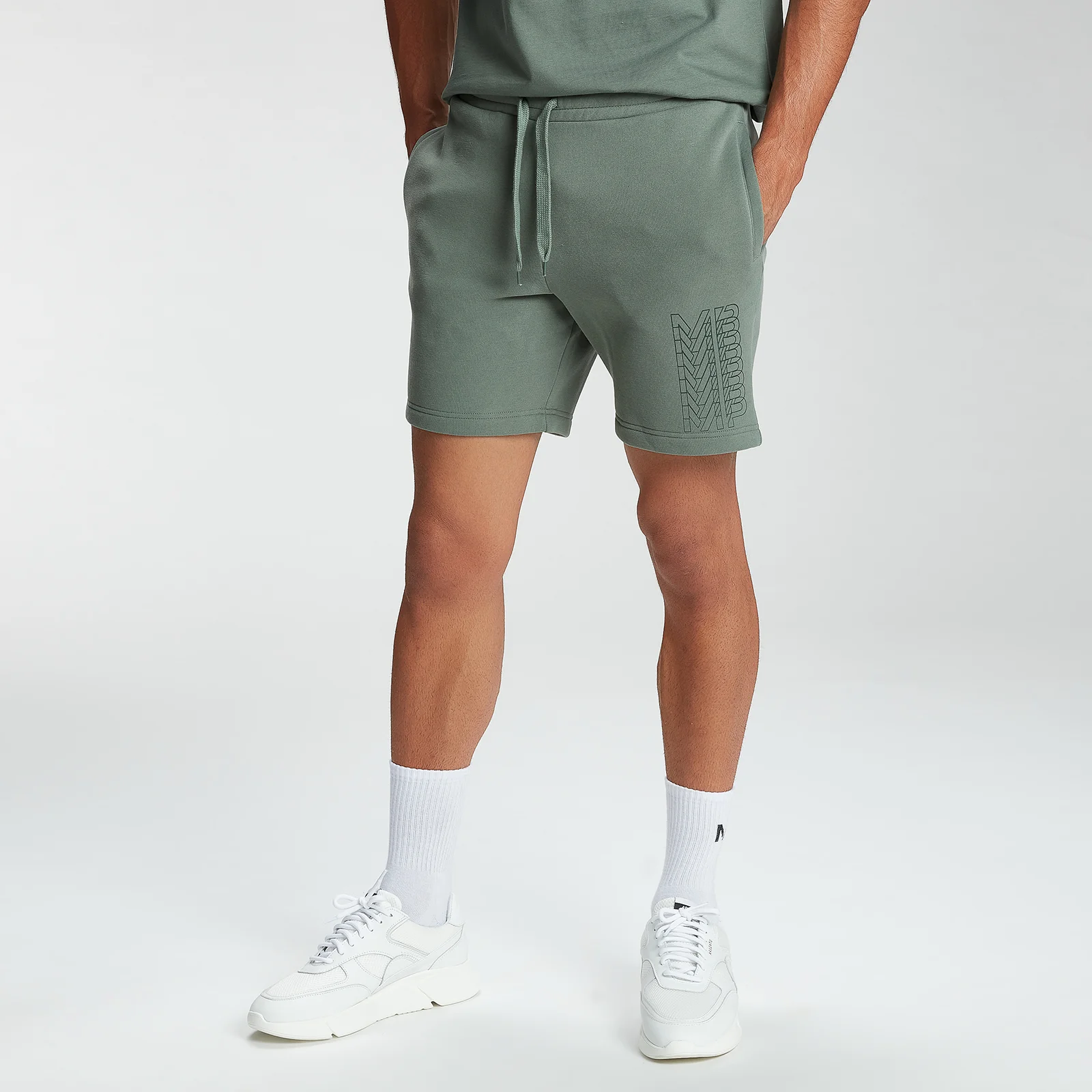 MP Men's Repeat MP Graphic Shorts - Cactus - XXS Image 1