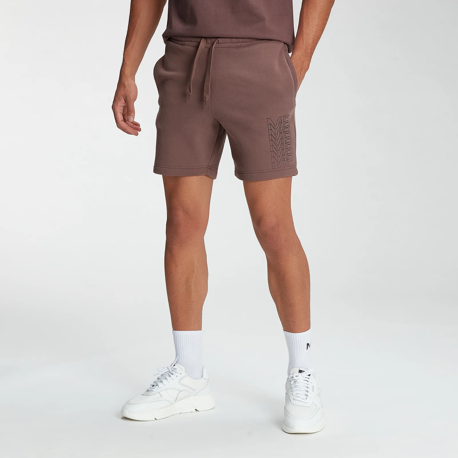 MP Men's Repeat MP Graphic Shorts - Warm Brown - XXS Image 1