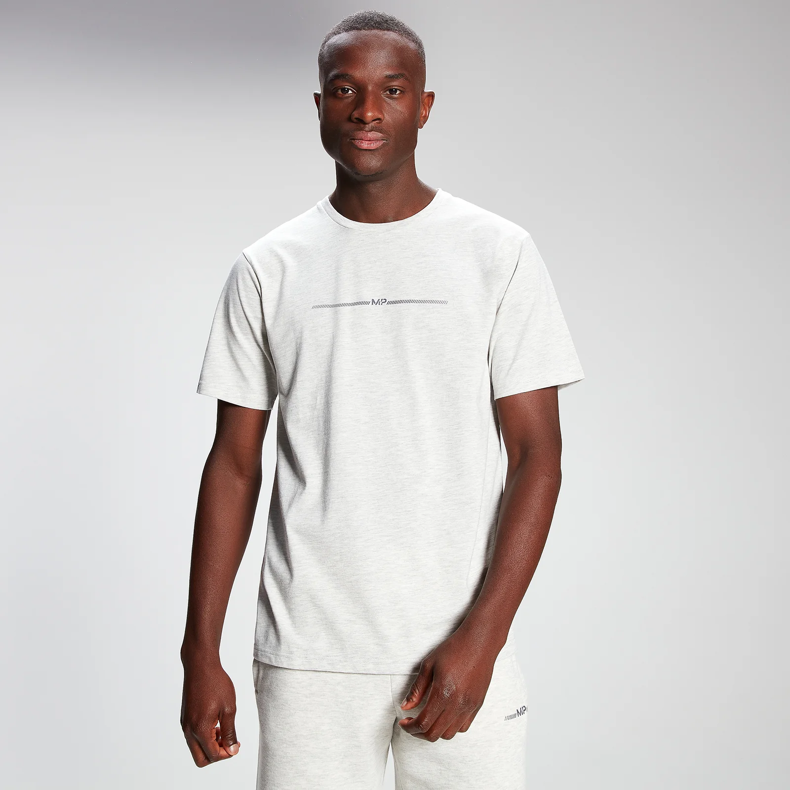 MP Men's Mini Mark Graphic Short Sleeve T-Shirt - Light Grey Marl - XXS Image 1