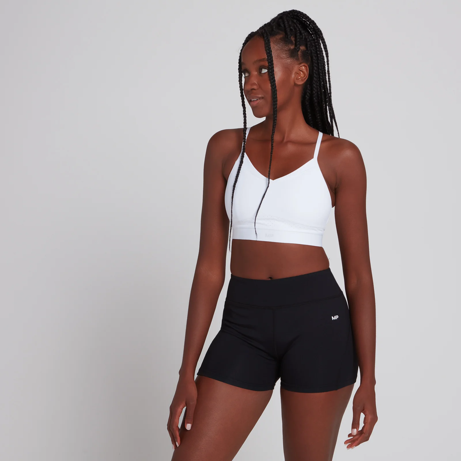 MP Women's Power Ultra Strappy Sports Bra - White - XXS Image 1