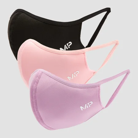 MP Curve Mask (3 Pack) - Black/Geranium Pink/Lilac