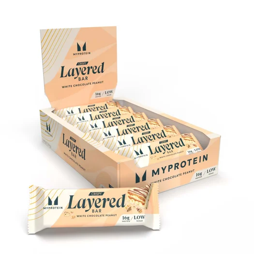 Crispy Layered Bar - 12 x 58g - White Chocolate Peanut