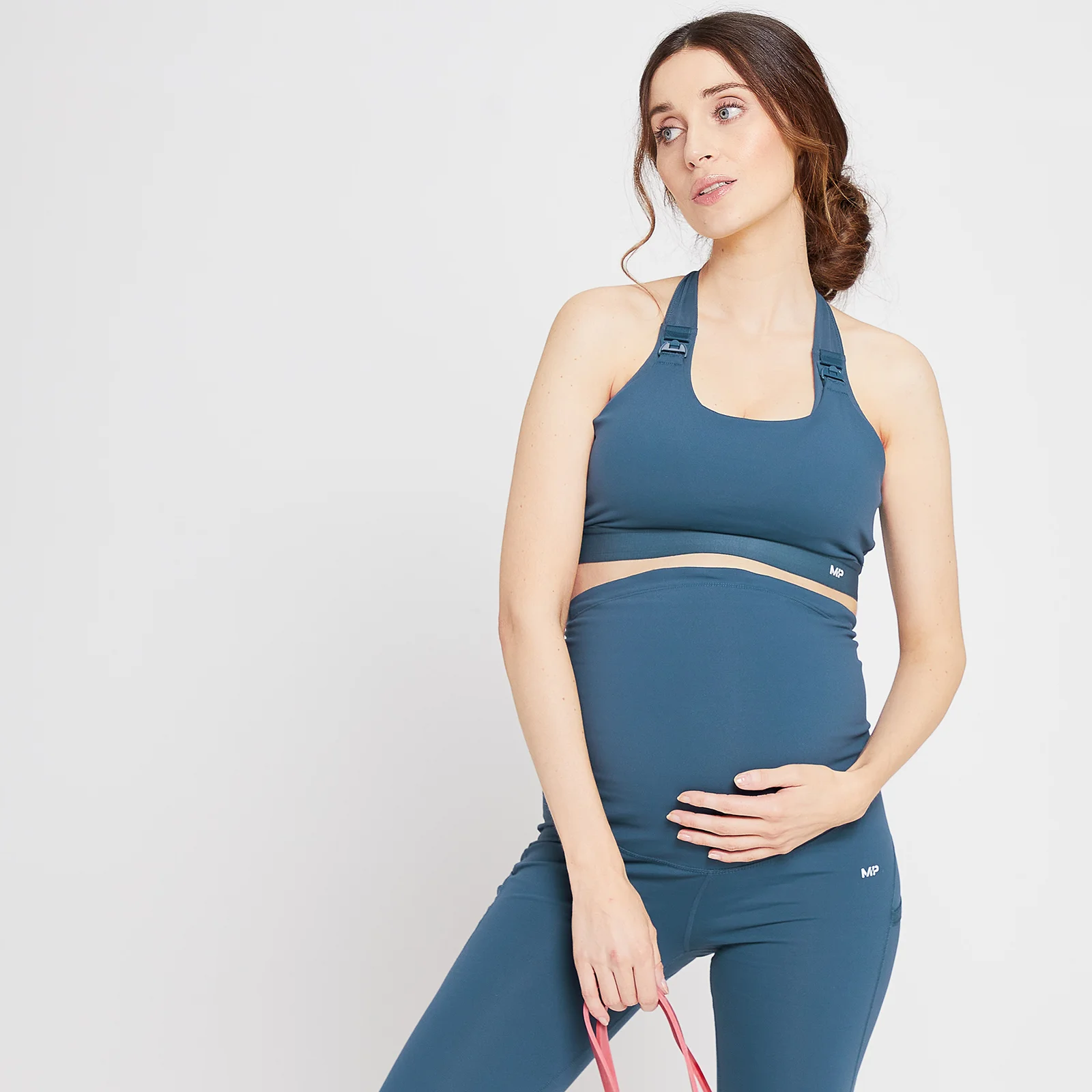 MP Women's Power Maternity/ Nursing Sports Bra - Dust Blue - XS Image 1