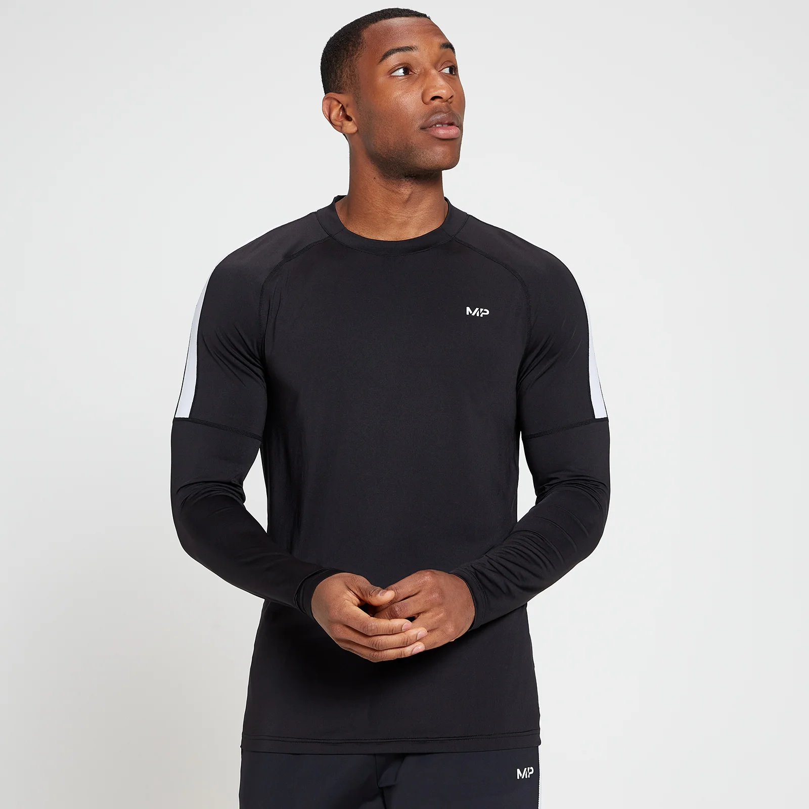 MP Men's Tempo Long Sleeve Top - Black - XXS Image 1