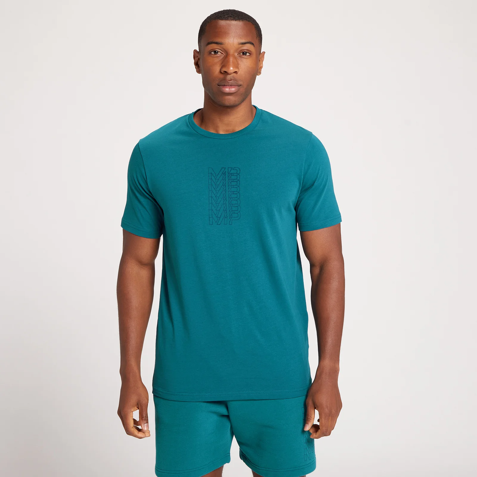 MP Men's Repeat MP Graphic Short Sleeve T-Shirt - Deep Lake - XXS Image 1
