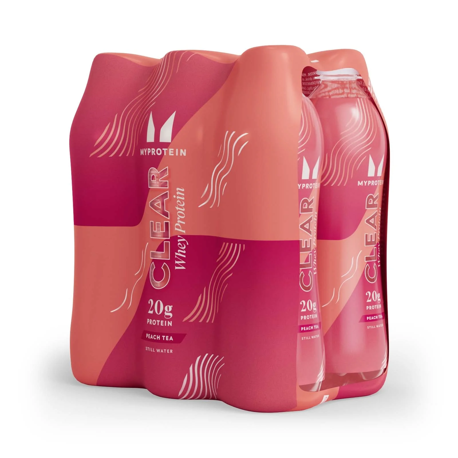 Clear Whey Protein Drink - 6 Pack - Peach Tea Image 1