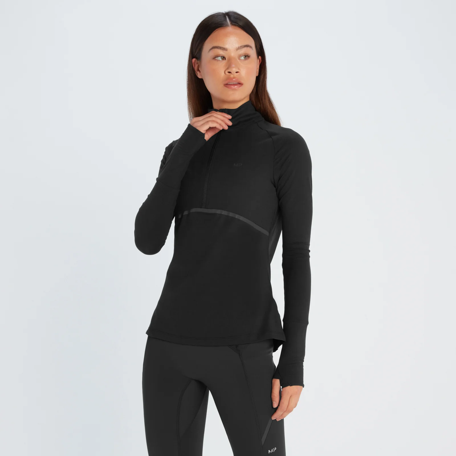 MP Women's Velocity Ultra 1/4 Zip Top - Black - XXS Image 1
