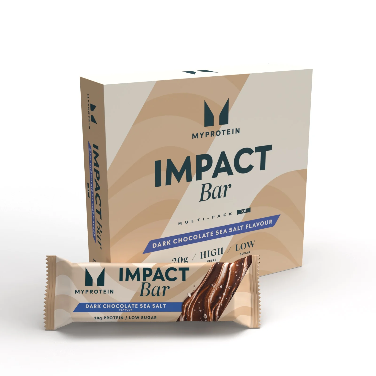 Impact Protein Bar - 6 x 64g - Dark Chocolate Sea Salt Image 1