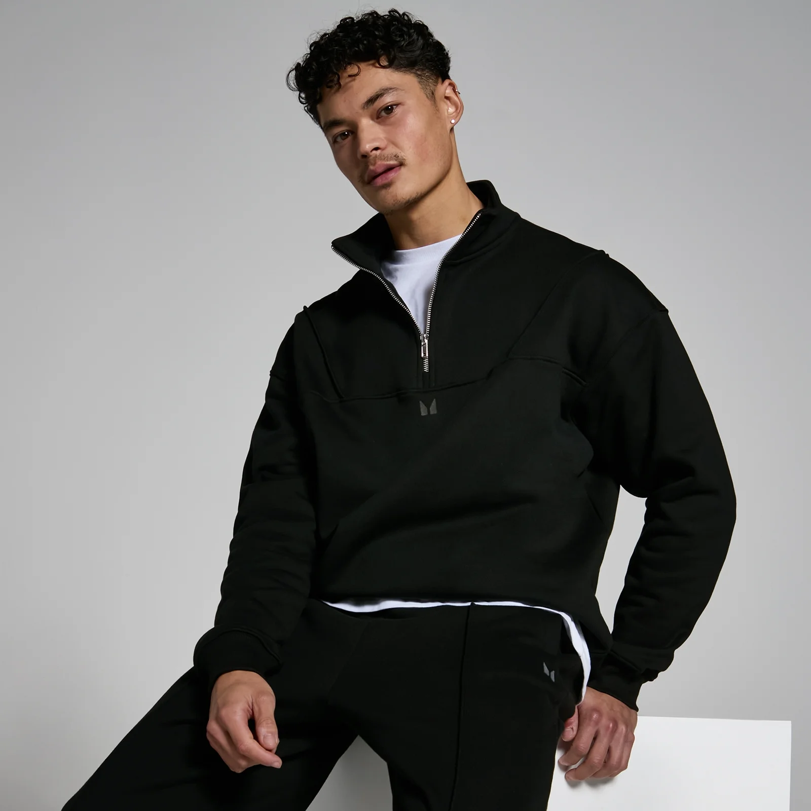 MP Men's Lifestyle Heavyweight 1/4 Zip - Black - XS Image 1