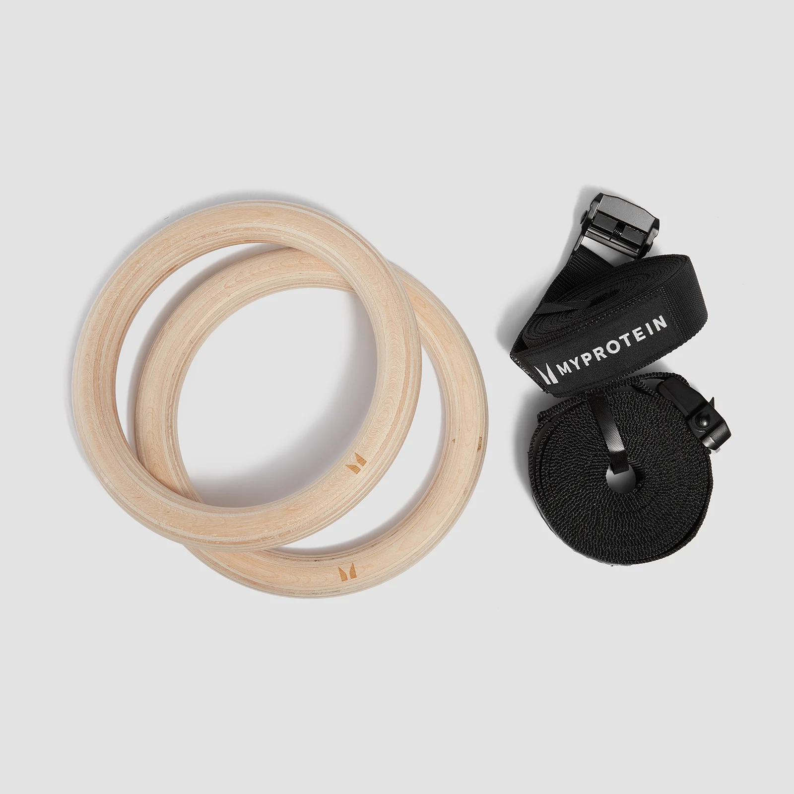 Myprotein Wooden Gymnastic Rings - Black Image 1