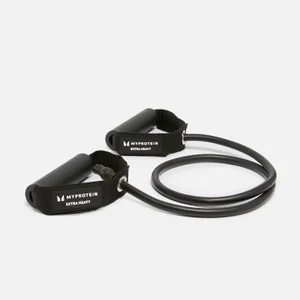 Myprotein Resistance Band With Handles - Extra Heavy - Black - Colour Black
