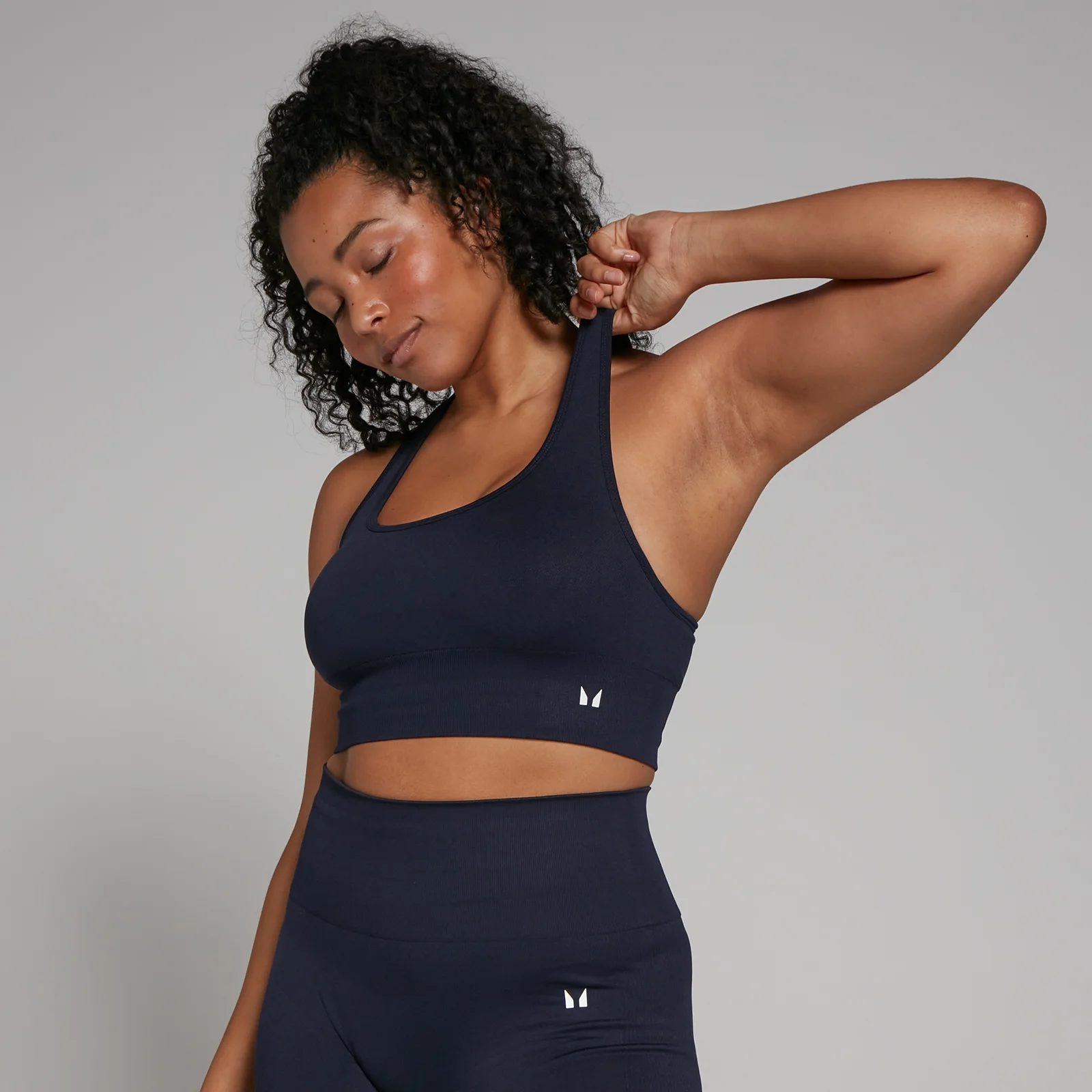 MP Women's Shape Seamless Sports Bra - Navy - XXS Image 1
