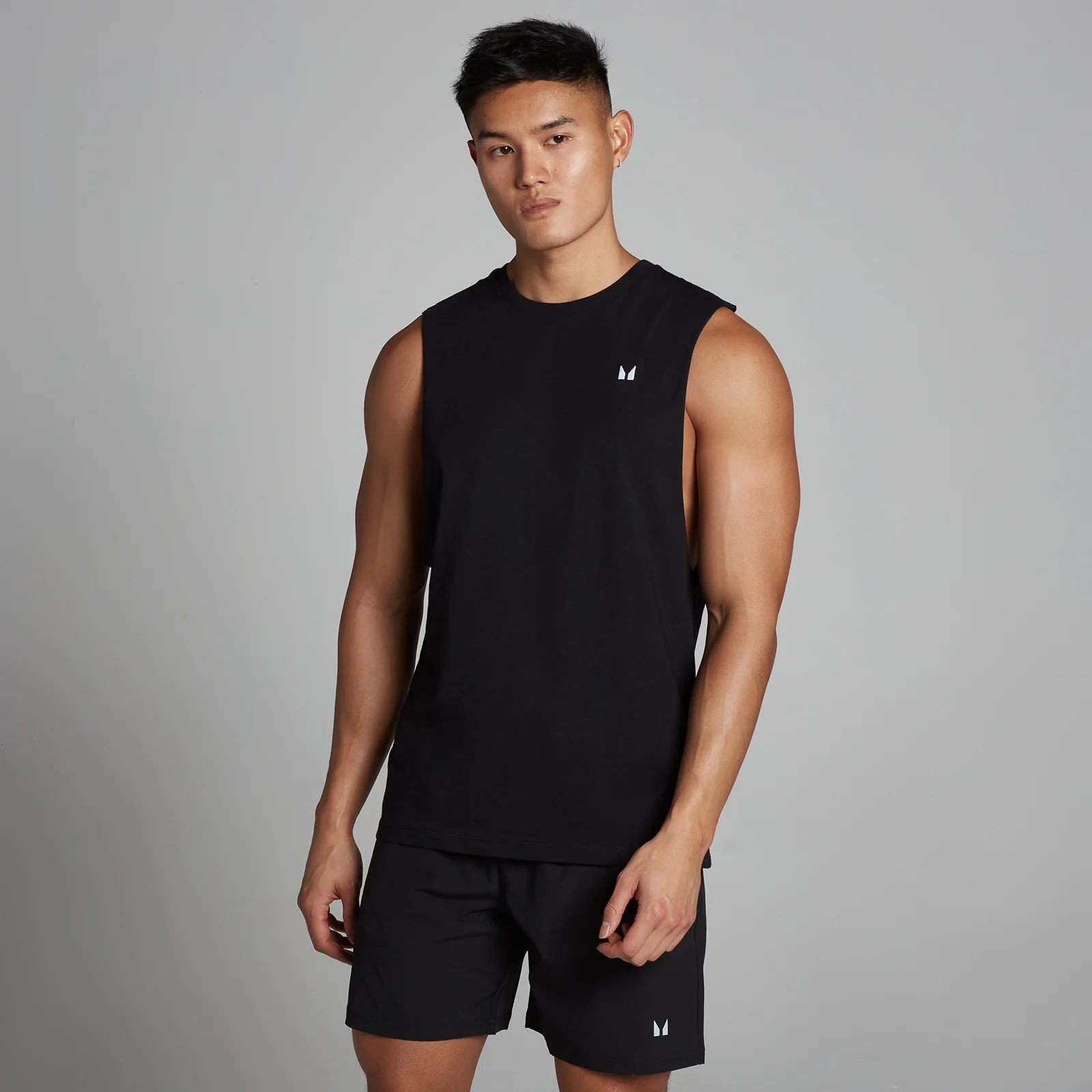 MP Men's Rest Day Drop Armhole Tank Top - Black - L Image 1