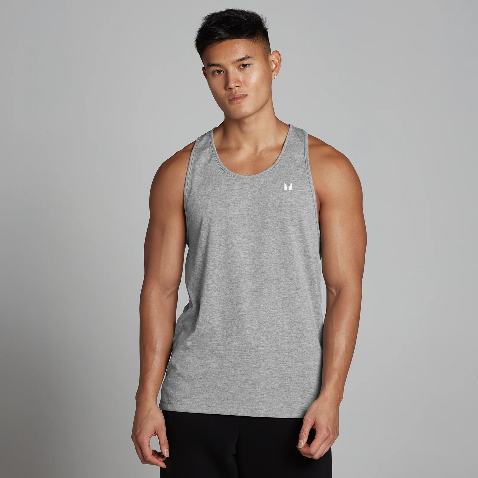 MP Men's Cotton Vest - Grey Marl - M Image 1