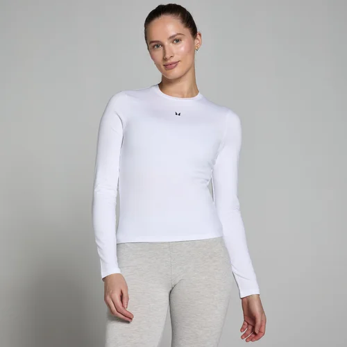 MP Women's Basics Body Fit Long Sleeve T-Shirt - White