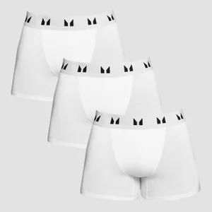 MP Men's Cotton Boxers - White (3 Pack) - Size XXS