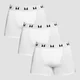 MP Men's Cotton Boxers - White (3 Pack)