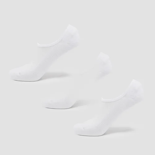 MP Unisex Invisible Socks (3 Pack) - White