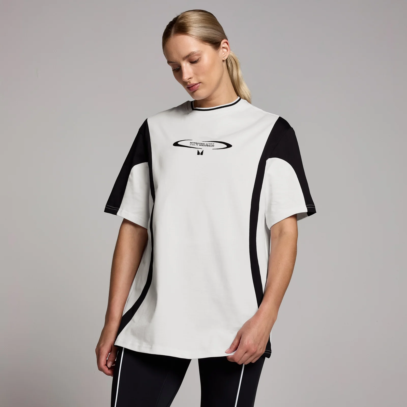 MP Women's Tempo Contrast Retro Oversized T-Shirt - White - XXS-XS Image 1