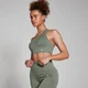 MP Women's Tempo Rib Seamless Asymmetric Bra - Moss Green