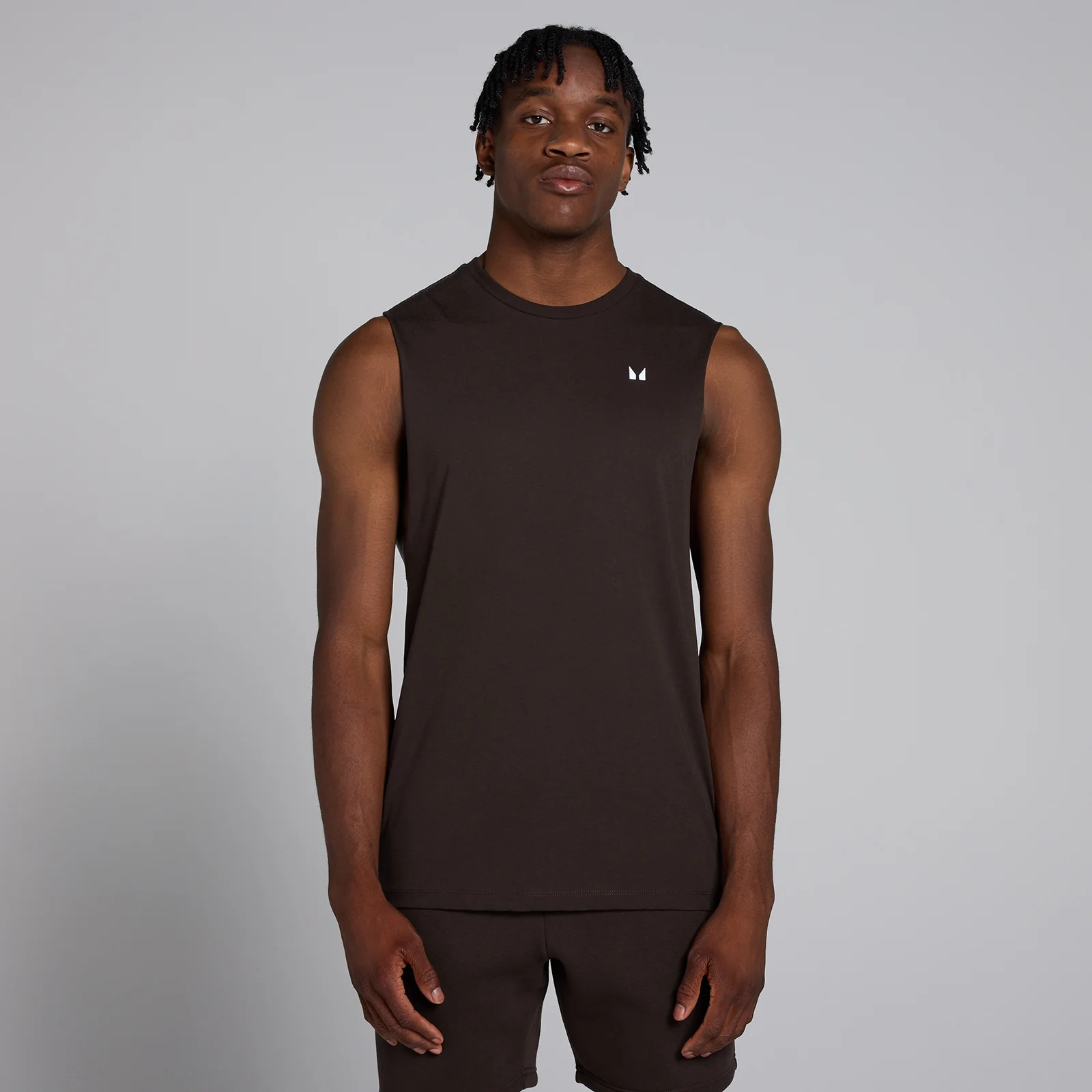 MP Men's Rest Day Drop Armhole Tank Top - Coffee - XS Image 1