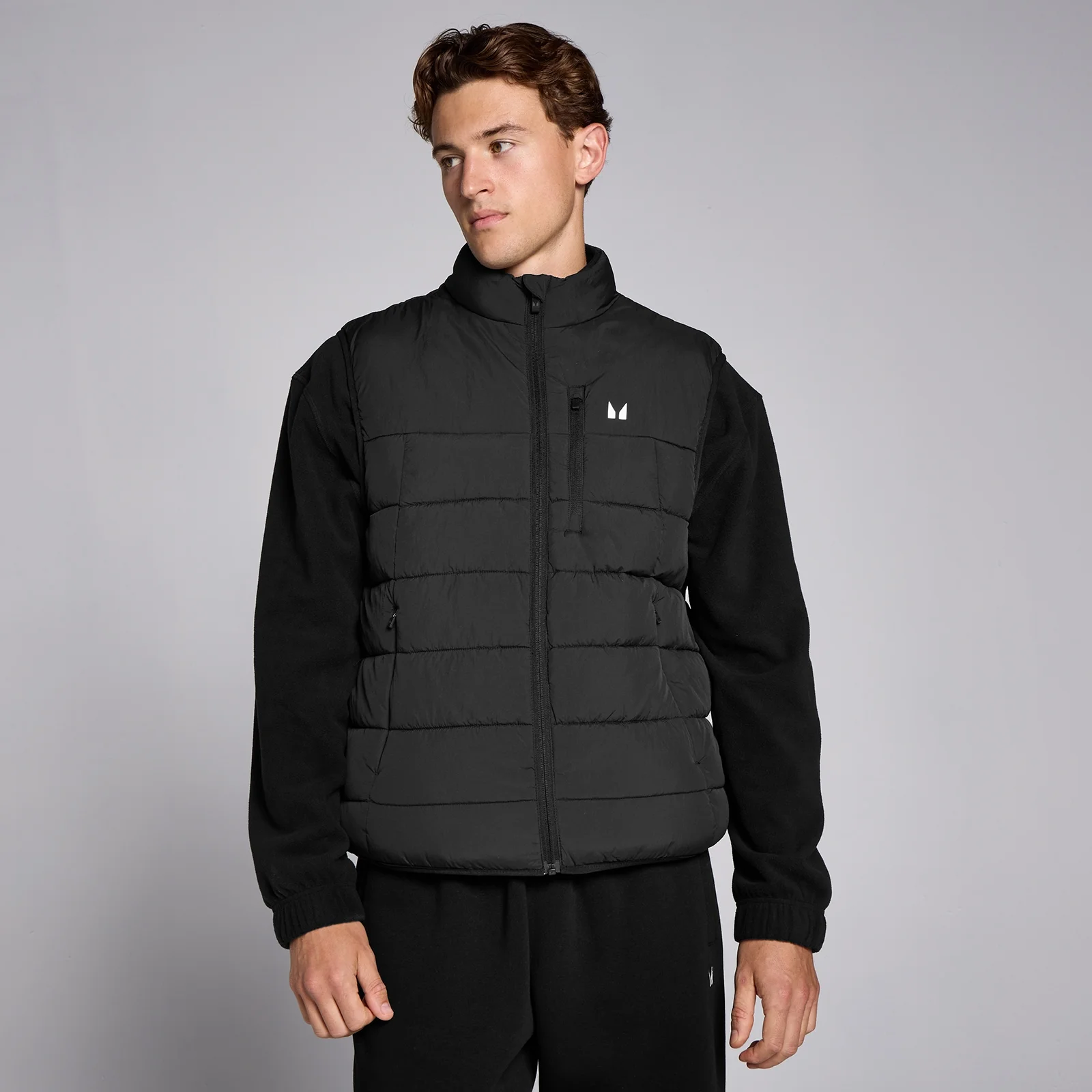 MP Men's Light Padded Gilet - Black - M Image 1