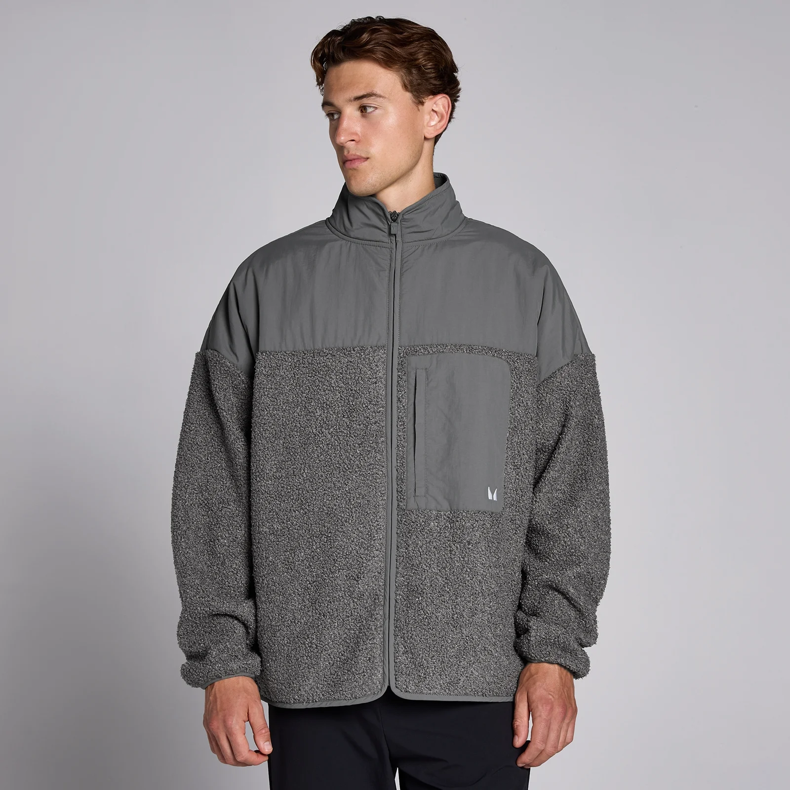 MP Men's Hybrid Fleece - Moss Grey - XXL Image 1