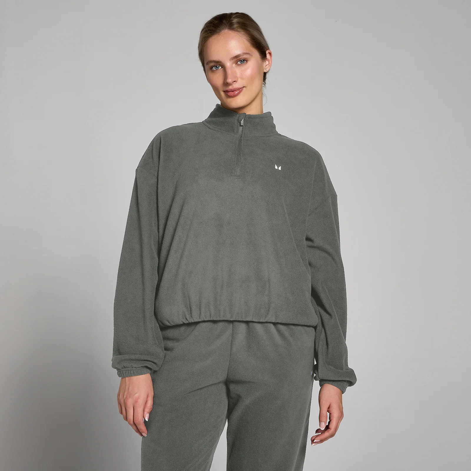 MP Women's Funnel Neck 1/4 Zip Fleece - Gunmetal - M Image 1