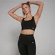 Women's Shape Seamless Cross Strap Sports Bra & Leggings Bundle – Black