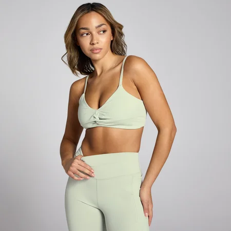MP Women's Tempo Sculpt Twist Front Sports Bra - Mineral Green