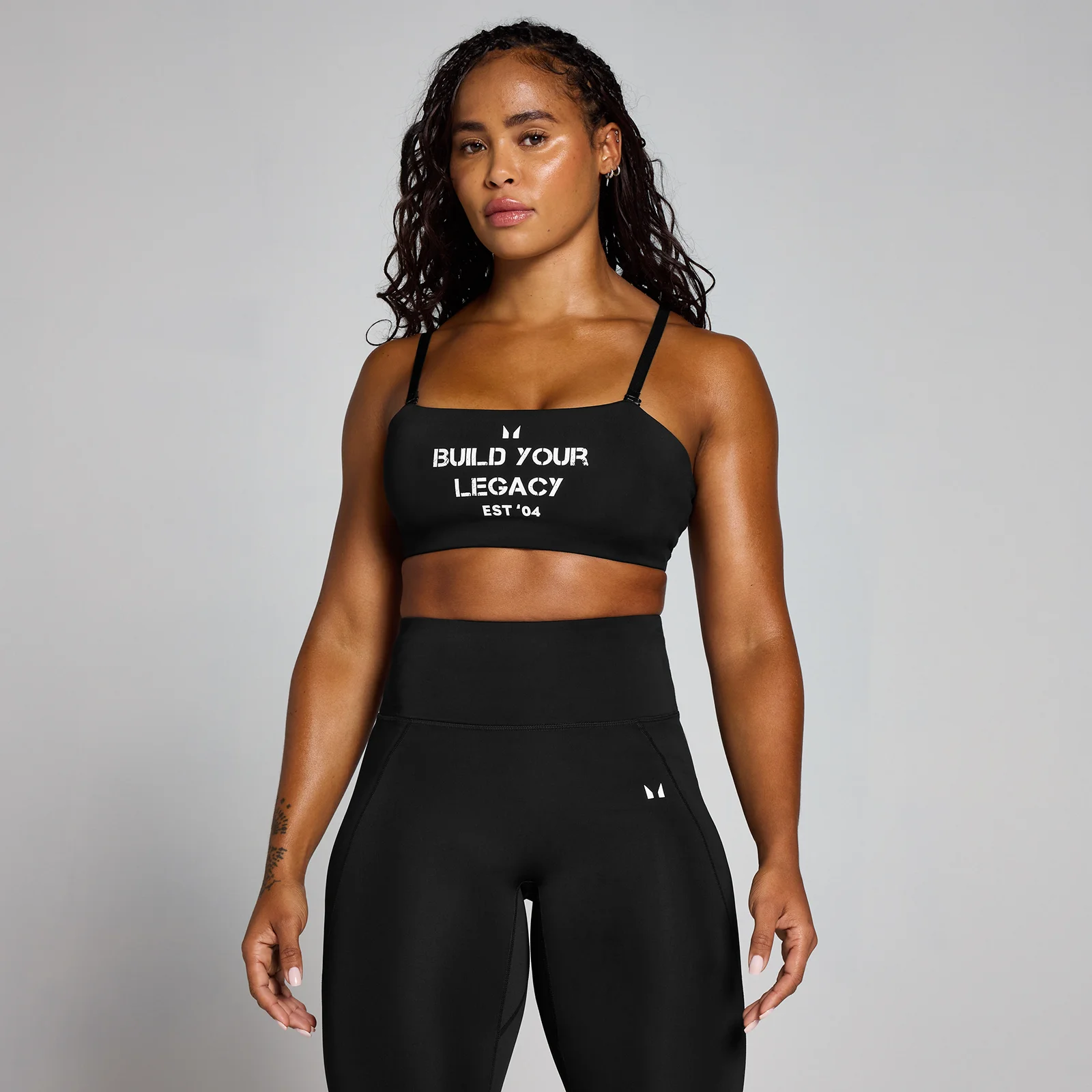 MP Women's Origin Graphic Training Sports Bra - Black - S Image 1