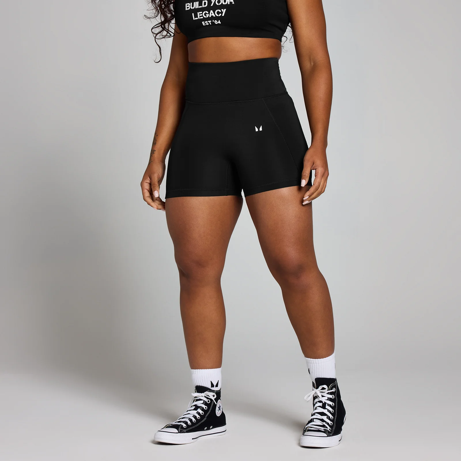 MP Women's Origin Graphic Training Shorts - Black - S Image 1