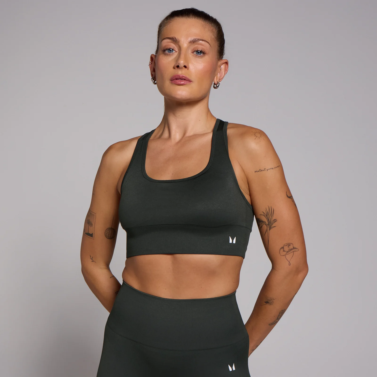 MP Women's Shape Seamless Sports Bra - Dark Shadow - S Image 1